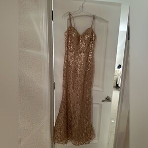 Gold Sparkly Mother of the Bride Dress